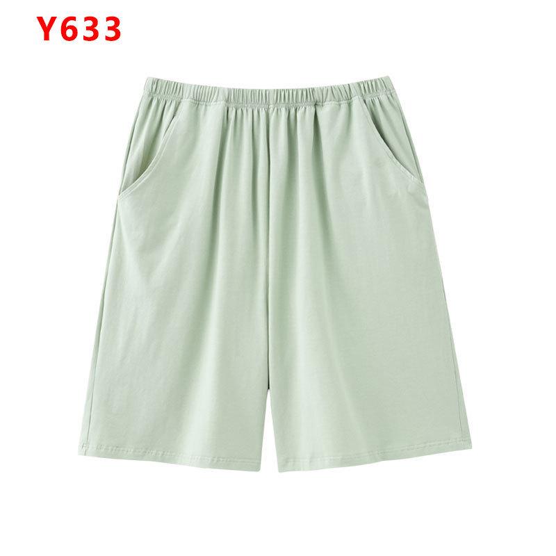 

Мужские летние пижамные шорты больших размеров из чистого хлопка - Легкие, свободного кроя для ношения на улице и дома L (50-60kg)