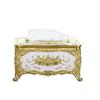 Gold Rim Napkin Tissue Dispenser Box - Creative Desktop Plastic Design