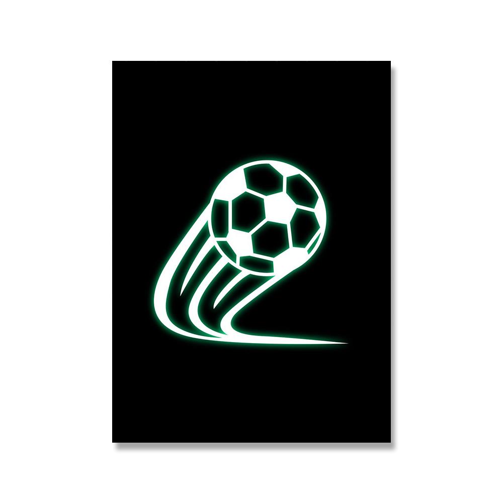 

Nordic Football Мистецтво Неонові цитати Плакат Естетичне полотно для настінного мистецтва Картина на полотні Настінне зображення Вітальня Спальня Домашній декор 70x100cm No Framed
