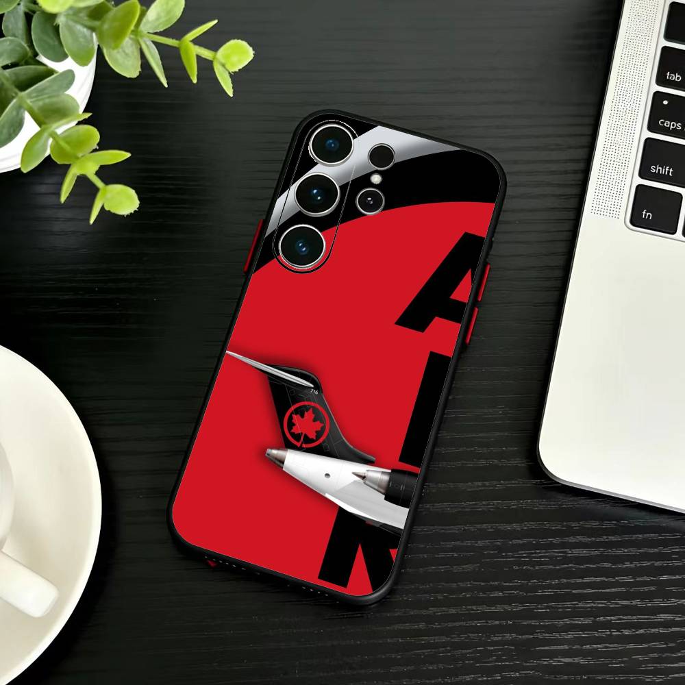 Airplane Pattern  Phone Case For Samsung S26,S25,S24,S23,S22,S30,S21,Ultra,Plus,FE 5G Black Soft Cover