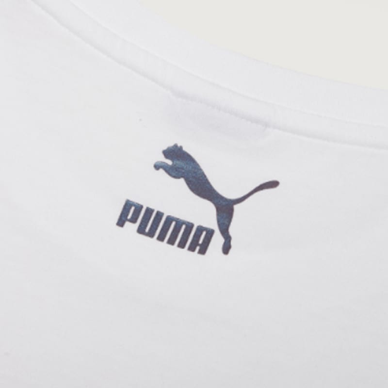 PUMA T Shirts Men's White Crew Neck Moderate Straight Fit 597900-52