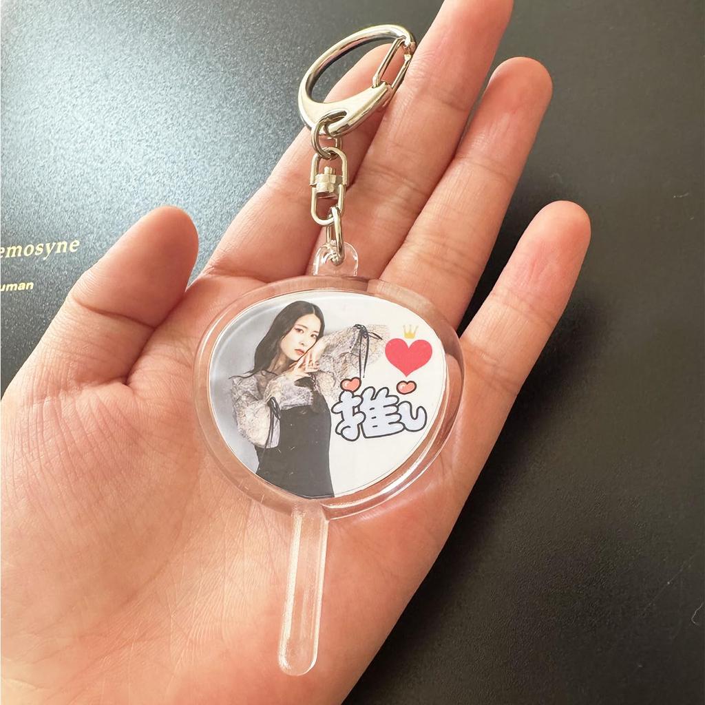Acrylic Fan Set of Oshi Clear Handmade Made in 36 x 40mm [EBISU Design] Hame-Pachi Keychains, Shape, 5, Oshikatsu, Color, Personalized, Parts, Kit,