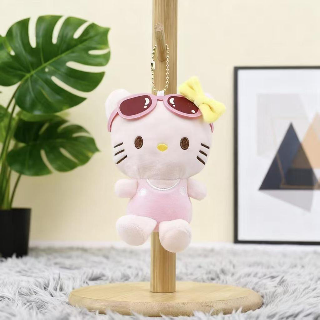 Moe Katt Hänge Plyschleksak: Söt tecknad kattunge nyckelring berlock