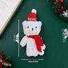 Christmas Blush Bear Plush Keyring with Scarf - Cute One-Piece Bag Charm Toy Gift