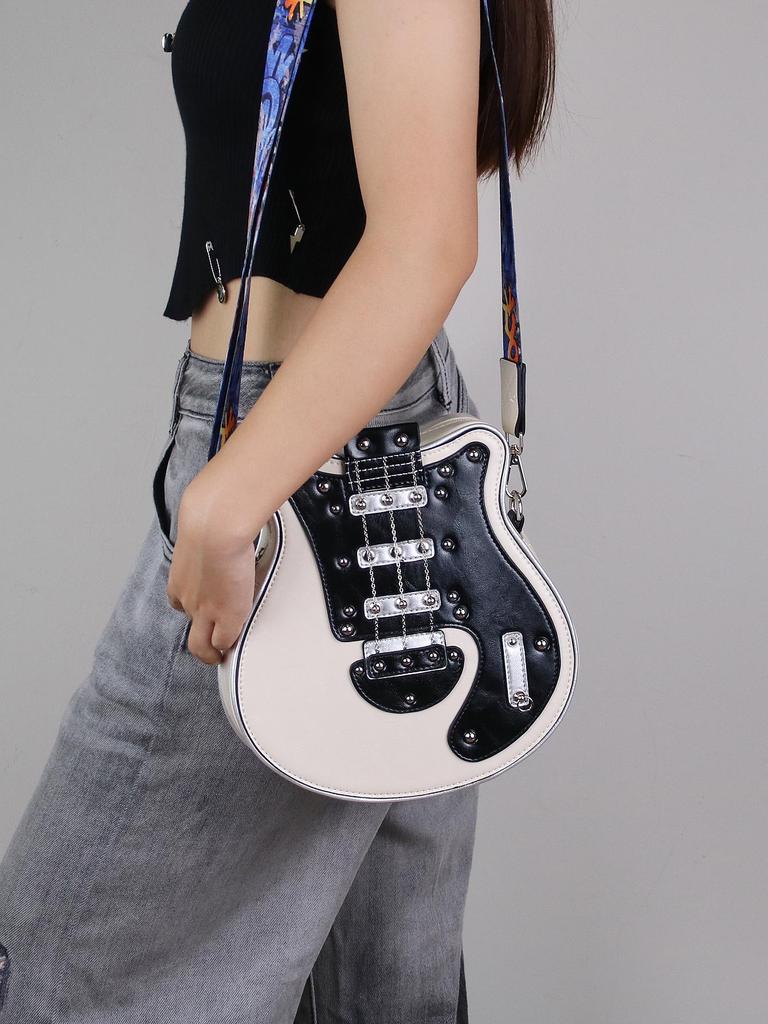 Y2K Pikantna Dziewczyna Retro Torba Crossbody w Kształcie Gitary