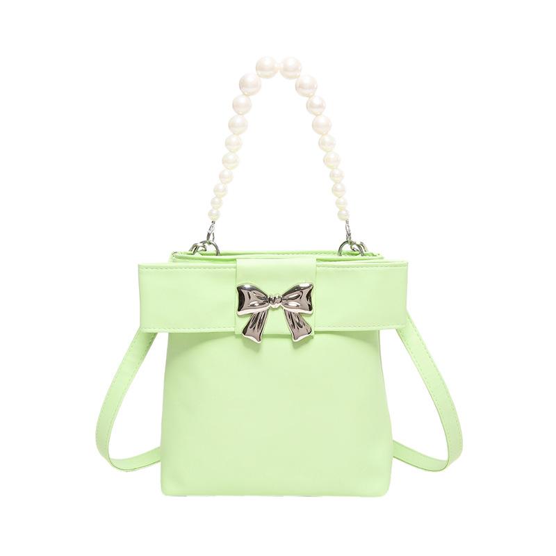 

Женская сумка Модная текстура ПУ Маленькая квадратная сумка Иностранный стиль Жемчужная сумочка Нишевая Универсальная сумка через плечо Сумка подмышку зелёный