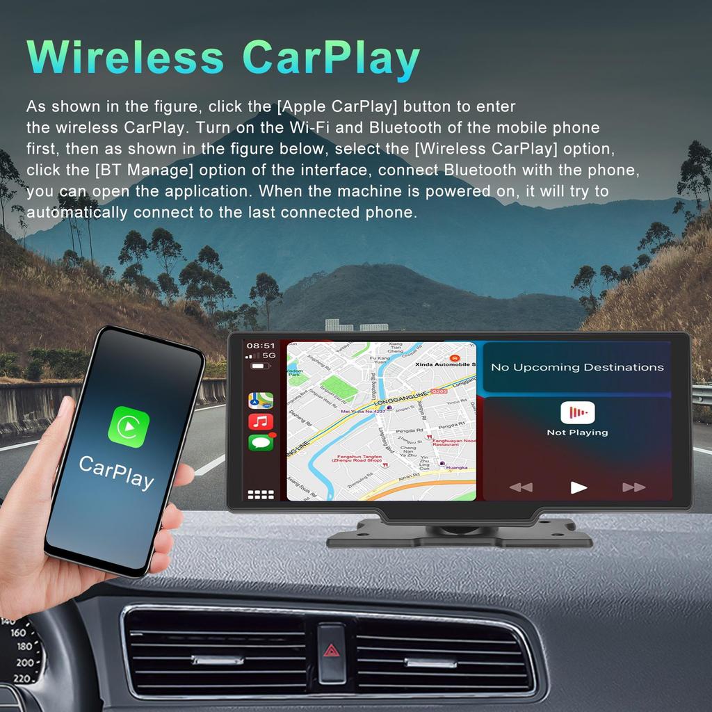 EKLEVA 10.26 Inch Car DVR 4K Dash Cam Rearview Mirror WIFI Dashboard Dual Lens Camera Driving Recorder Support Carplay Android Auto