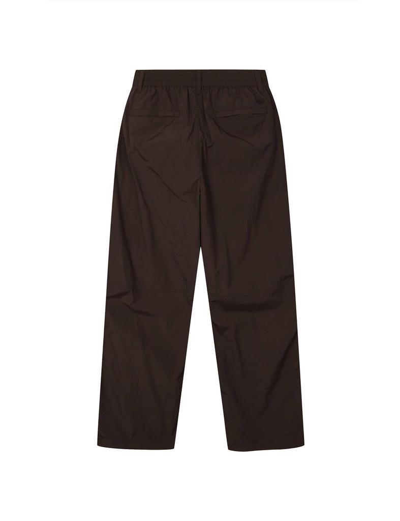 Enbiei Wide Parachute Woven Pants Brown