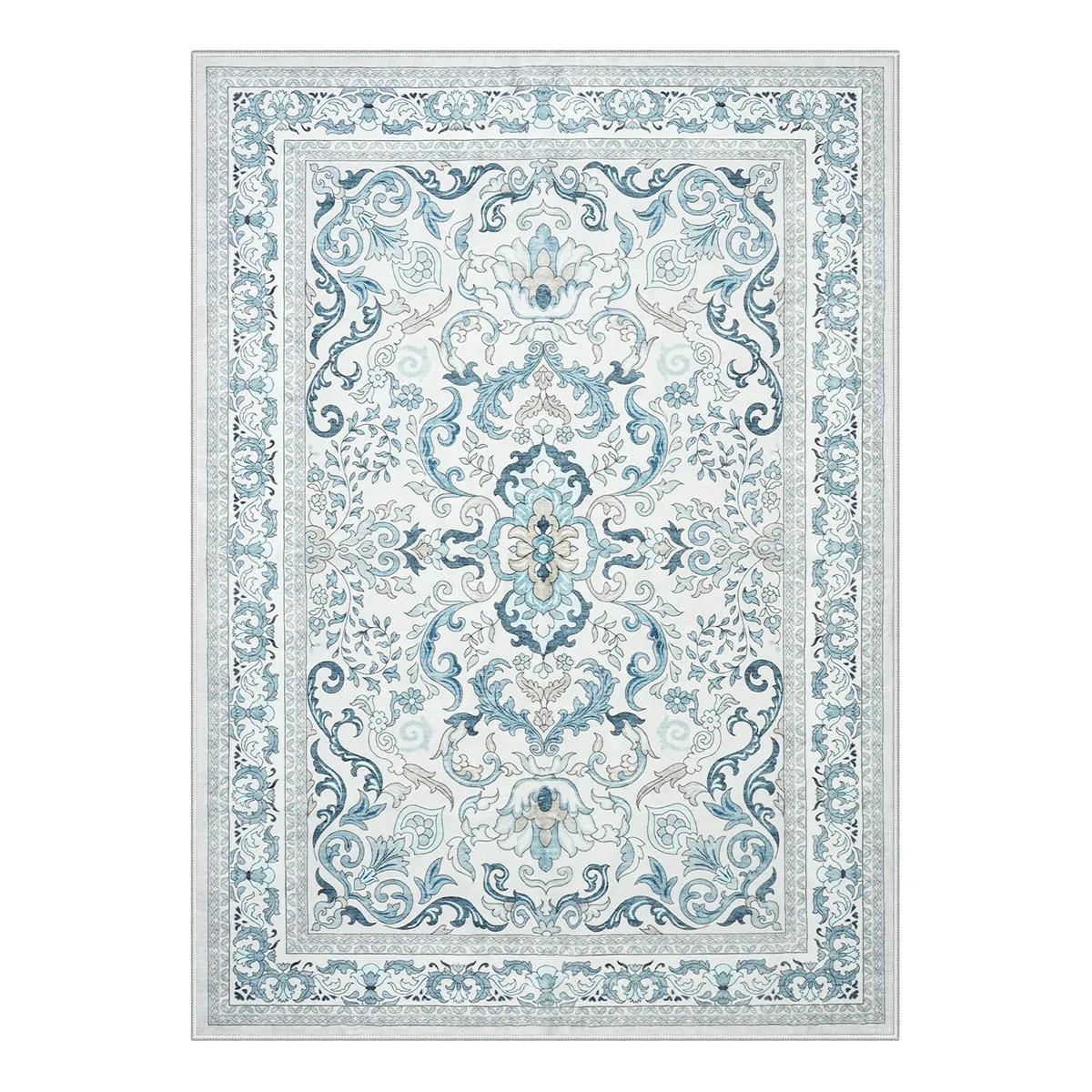 Винтажный ковер Элегантность Цветочного Сада Классический Европейский Дизайн Ковер для Гостиной Богемный Декоративный Ковер для Спальни Нескользящий Придверный Коврик 120x160cm