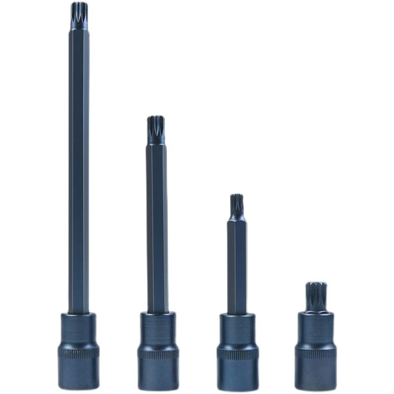 12-Point Plum Blossom M10 Spline Wrench Set: Hexagonal Socket, M14 Flower Angle Tool