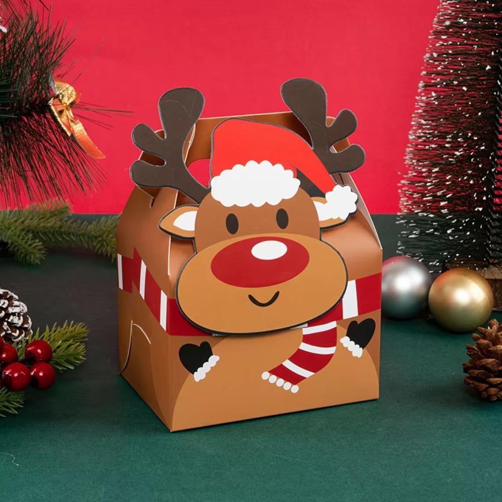 

24pcs Mixed Patterns Christmas Gift Packaging Boxes Paper Baking Packing Box New Year