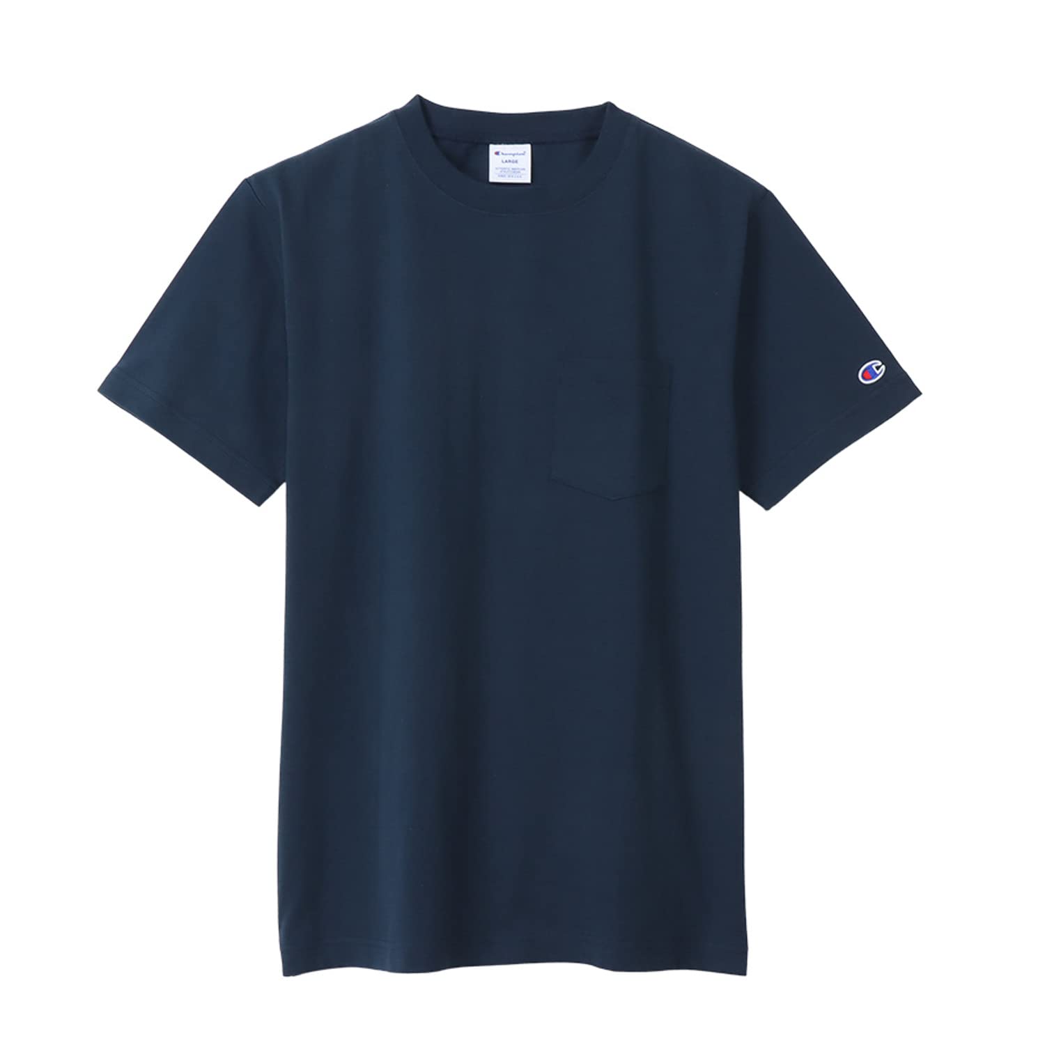 Champion Short Sleeve T-Shirt Crewneck 100% Cotton USA Short Sleeve Pocket T-Shirt Basic C3-X357-370-S