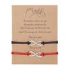 2pcs/set Charm Couple Friendship Bracelet Love Heart Daisy Volcanic Stone Bead Bangles Bracelet For Women Men Lucky Wish Jewelry