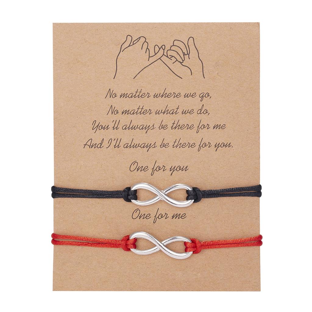 2pcs/set Charm Couple Friendship Bracelet Love Heart Daisy Volcanic Stone Bead Bangles Bracelet For Women Men Lucky Wish Jewelry