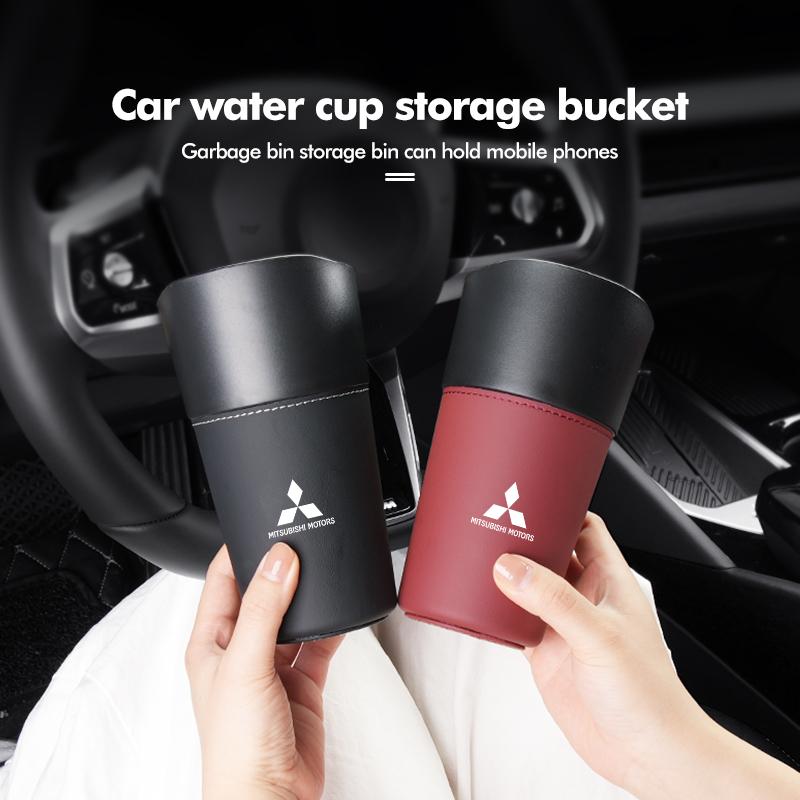 For Mitsubishi Car Outlet Air Vent Dashboard Tidy Hanging Leather Storage Box Lancer ASX Pajero Mirage Attrage Xpander Outlander