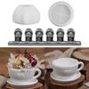 Teacup Candle Holder Silicone Molds with Heart Pattern Handmade Ornament Moulds Silicone Texture for Craft Enthusiasts