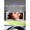 Car Interior Mirrors Sun Visor Plate LED HD Makeup Mirror for Girls Women Rechargeable Fill Light Universal Thin Vanity Mirror