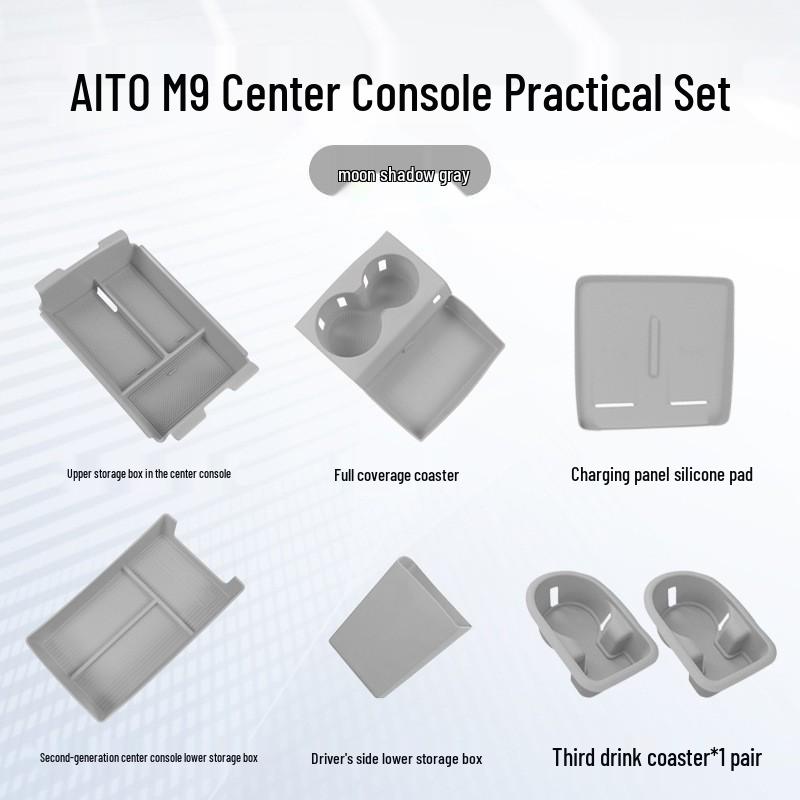 AITO M9 Silicone Anti-slip Wireless Charging Pad for Car Interior Modification