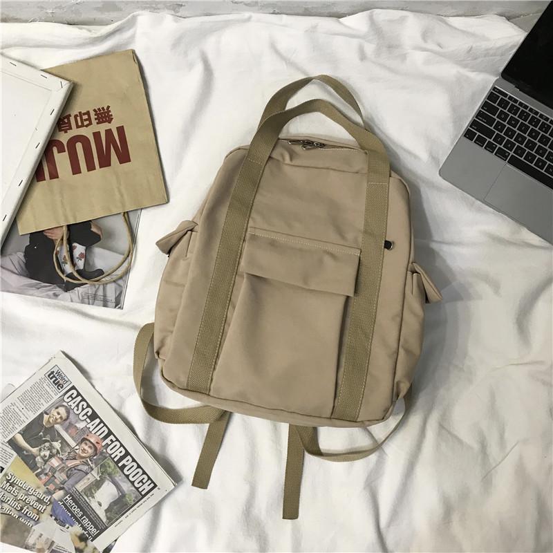 Korean Style Women's Backpack: Trendy, Multi-purpose, Large Capacity Nylon Shoulder Bag for College and Travel