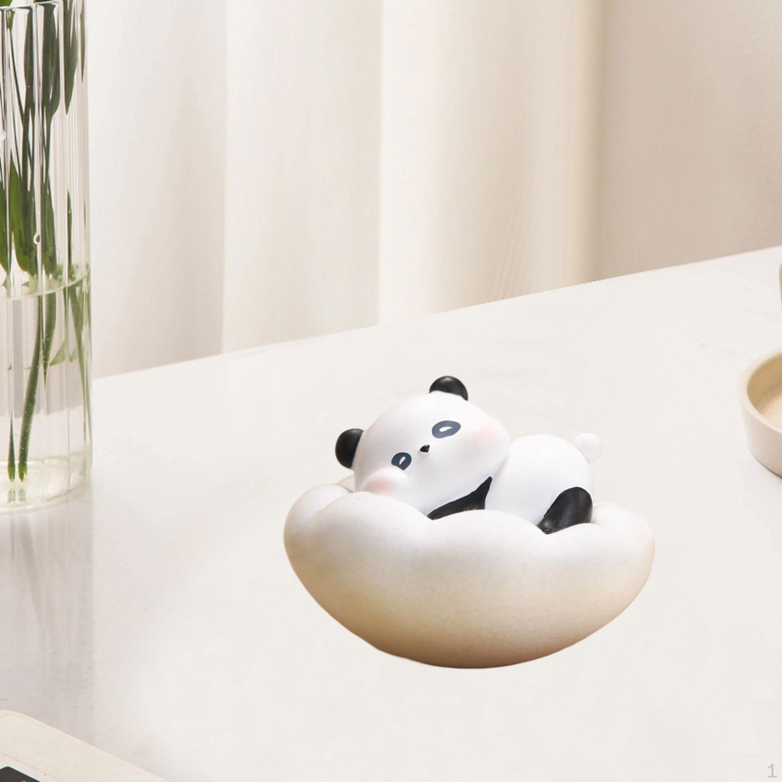 

Resin Craft Animal Desk Decor Funny Office Ornament Desktop for Bookshelf Party panda