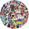 60 Blatt Englische Alphabet Wörter Lern Belohnungssticker für Kinder - Notizbuch, Tablet, Tassendekoration mit Cartoons