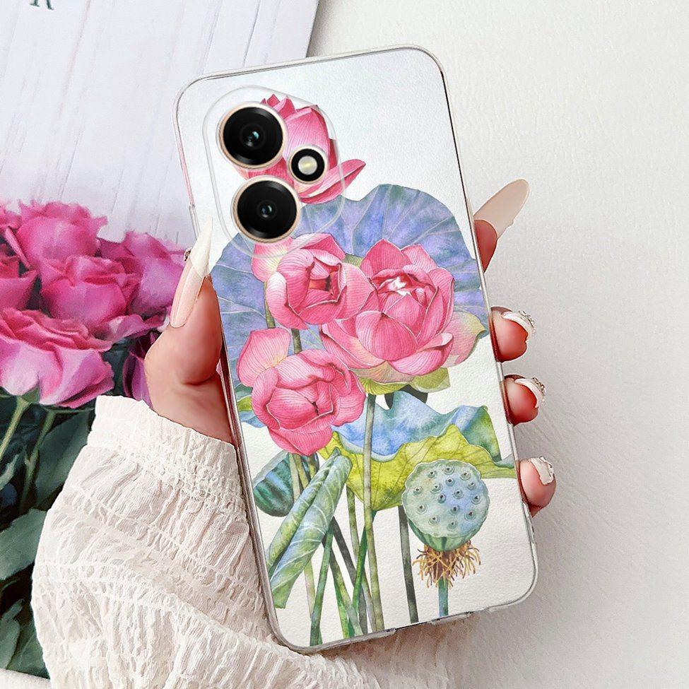 

6.55 Clear For Honor 400 Global DNY-NX9 Back Cover For Honor 400 Case Luxury Butterfly Love Flowers Cool Handsome Lion Painted Honor 400