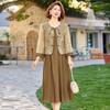 Elegant Summer Mother's Day Dress Set for Middle-Aged Women - Comfortable, Age-Reducing Two-Piece