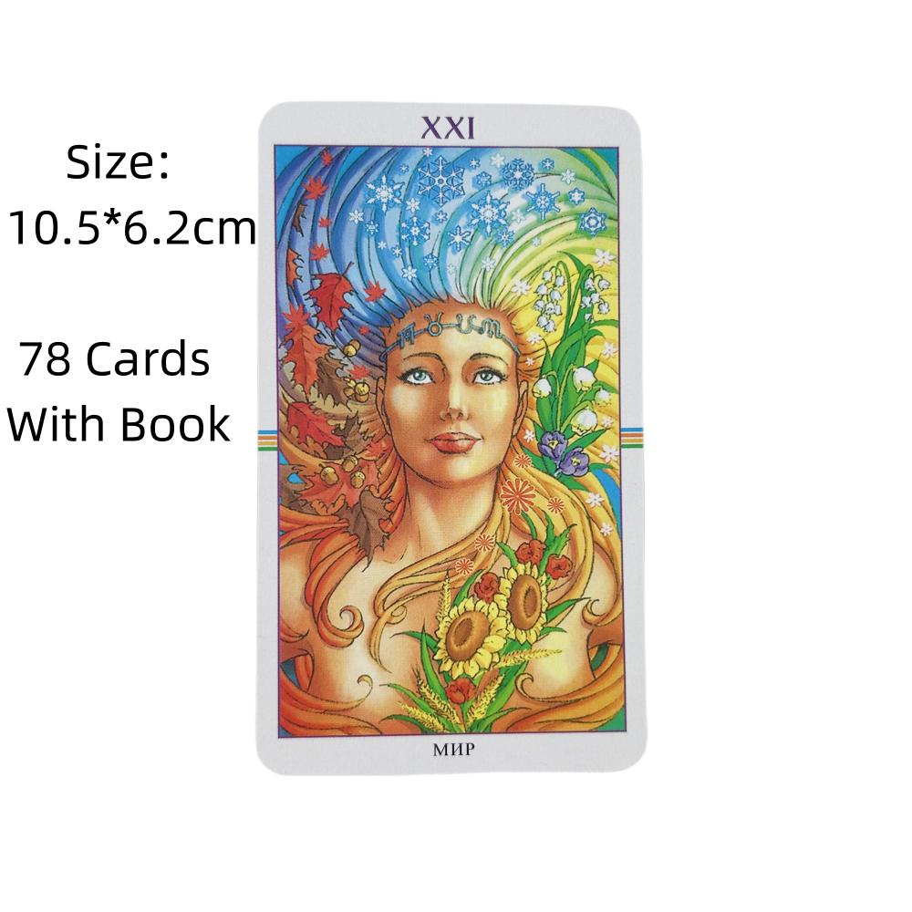 Russian Wheel Of The Year Tarot Cards Game Fate Visions Divination Wisdom Edition Oracke Playing Board Deck