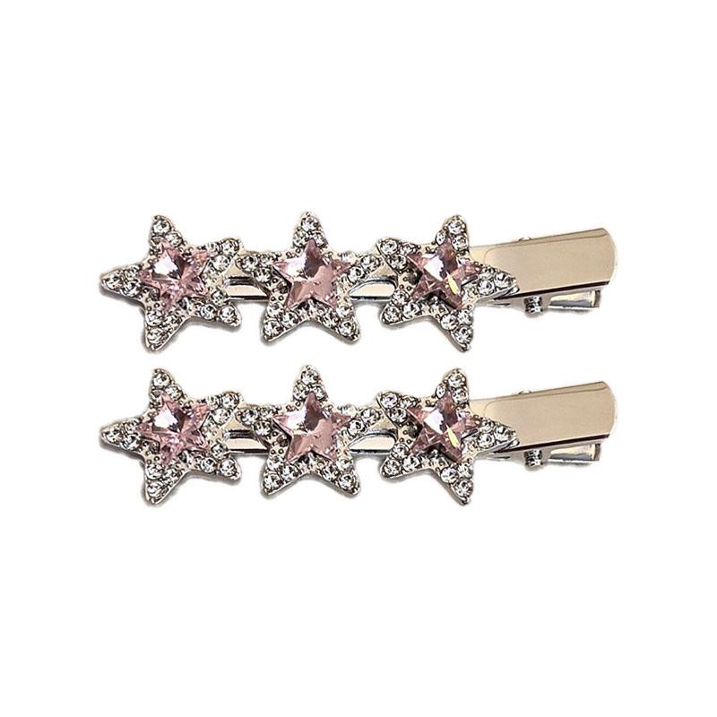Pink Sweet Water Diamond Hair Clip Women's High End Temperament Duck Billed Clip Hair Accessories