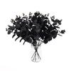 1/10/12Pcs Artificial Leaf Branch, 34cm Artificial Plant Black Leaves for Halloween Party Centerpieces, Home Decoration