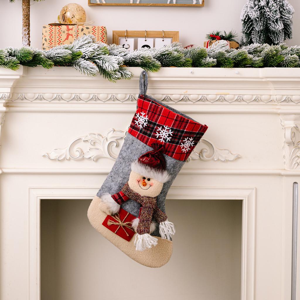 Festive Christmas Stockings Featuring Charming Reindeer Design For Decor Seasonal