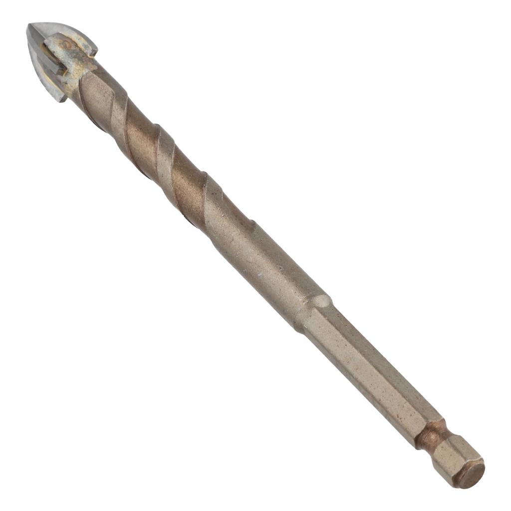 Hexagonal Shank Spiral Groove Cross Alloy Drill Bit Ceramic Four-blade Drill Bit