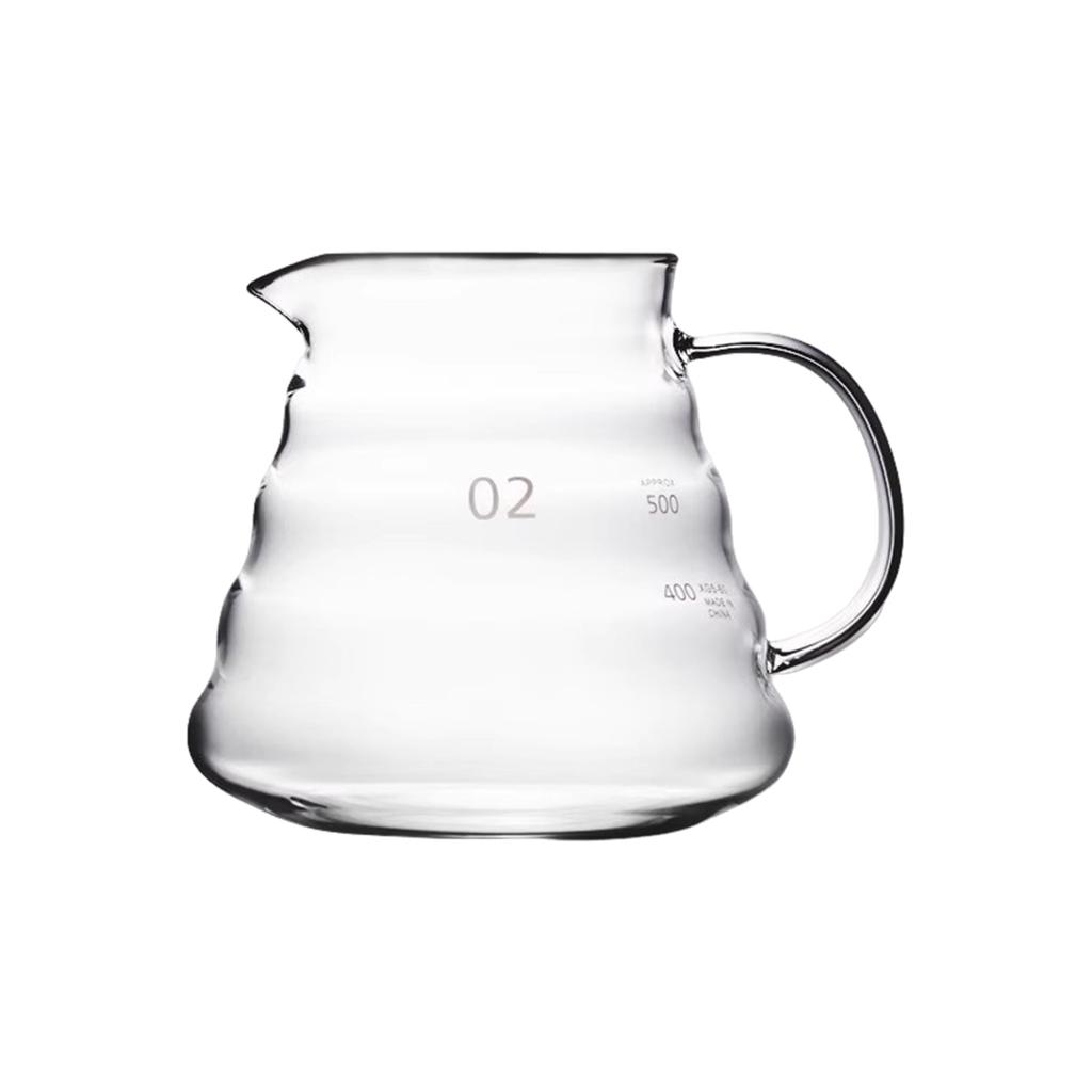 Classic Flows kaffekanne i glass Glatt strømmer uten sprut Hell over kaffetrakter Kaffefiltre