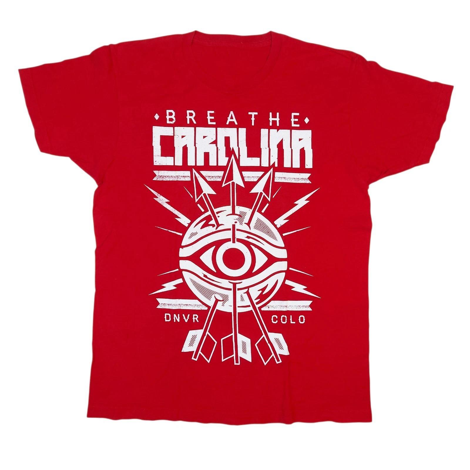 

Breathe Carolina Rock Band Red Color T-shirt Short Sleeve S-4XL BL1700 L