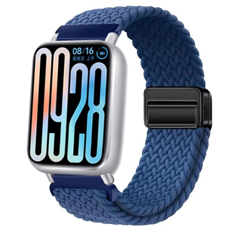 Bracelet en nylon pour Xiaomi Band 8Pro/9Pro Tressé à boucle magnétique Respirant Réglable Bracelet pour Redmi Watch 5-4 Bracelet de montre
