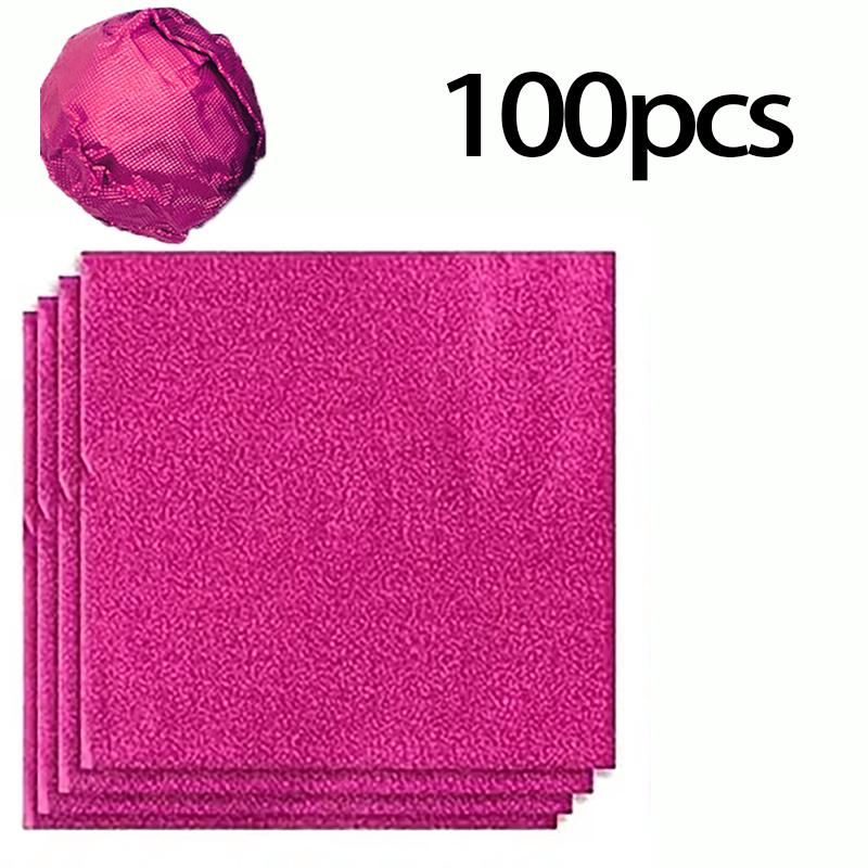 100pcs 10cm Gold Aluminium Foil Wrapper Paper Wedding Chocolate Paper Candy Wrapping Paper Sheets Wedding Party Candy Packaging