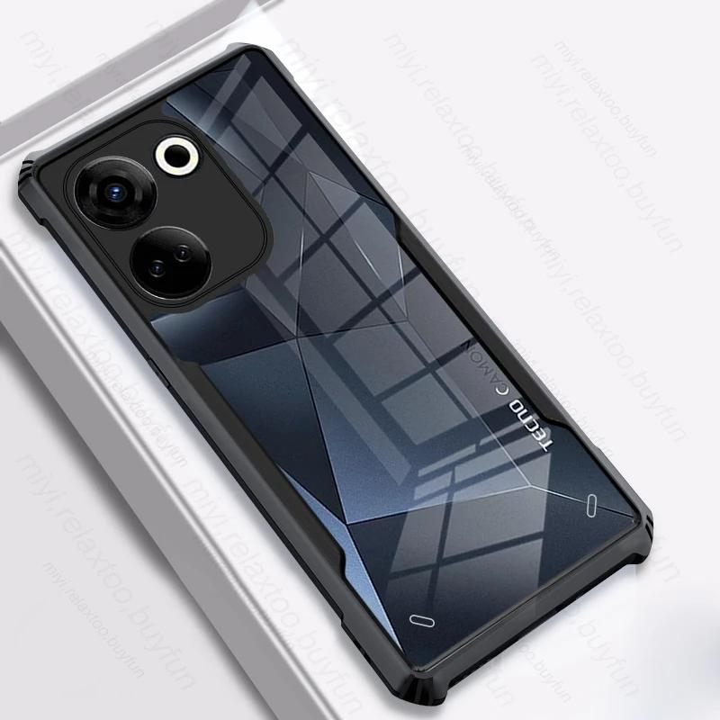 

Camon20pro 4G Case Clear Acrylic TPU Soft Frame Back Cover For Tecno Camon 20 Pro 4G CK6,CK6n,CK7n 6.67 Armor Shockproof Coque For Camon 20 4G