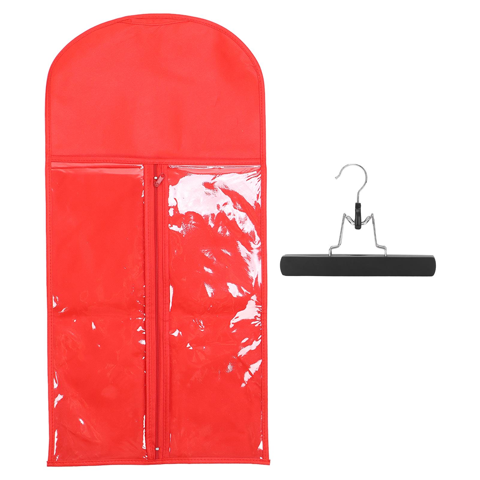 Сумка для хранения наращивания волос Портативный пылезащитный держатель для наращивания волос с застежкой-молнией для путешествий Red