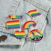LGBT Pride Month Rainbow Enamel Pins Unisex Jewelry Gifts Rainbow Flag Badge