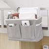 Multi-Pocket Fabric Storage Bag – Wall/Bed Mount, Space-Saving for Clothes & Sheets