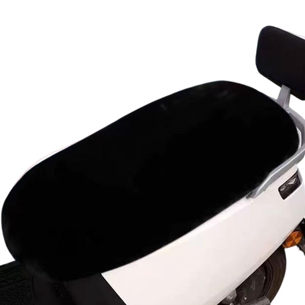 1Pc Winter Warm Electric Bicycle Seat Cushion Cover Plush Soft Bicycle Bike Seat Pad Protector Cover Cycling Cushion Accessories