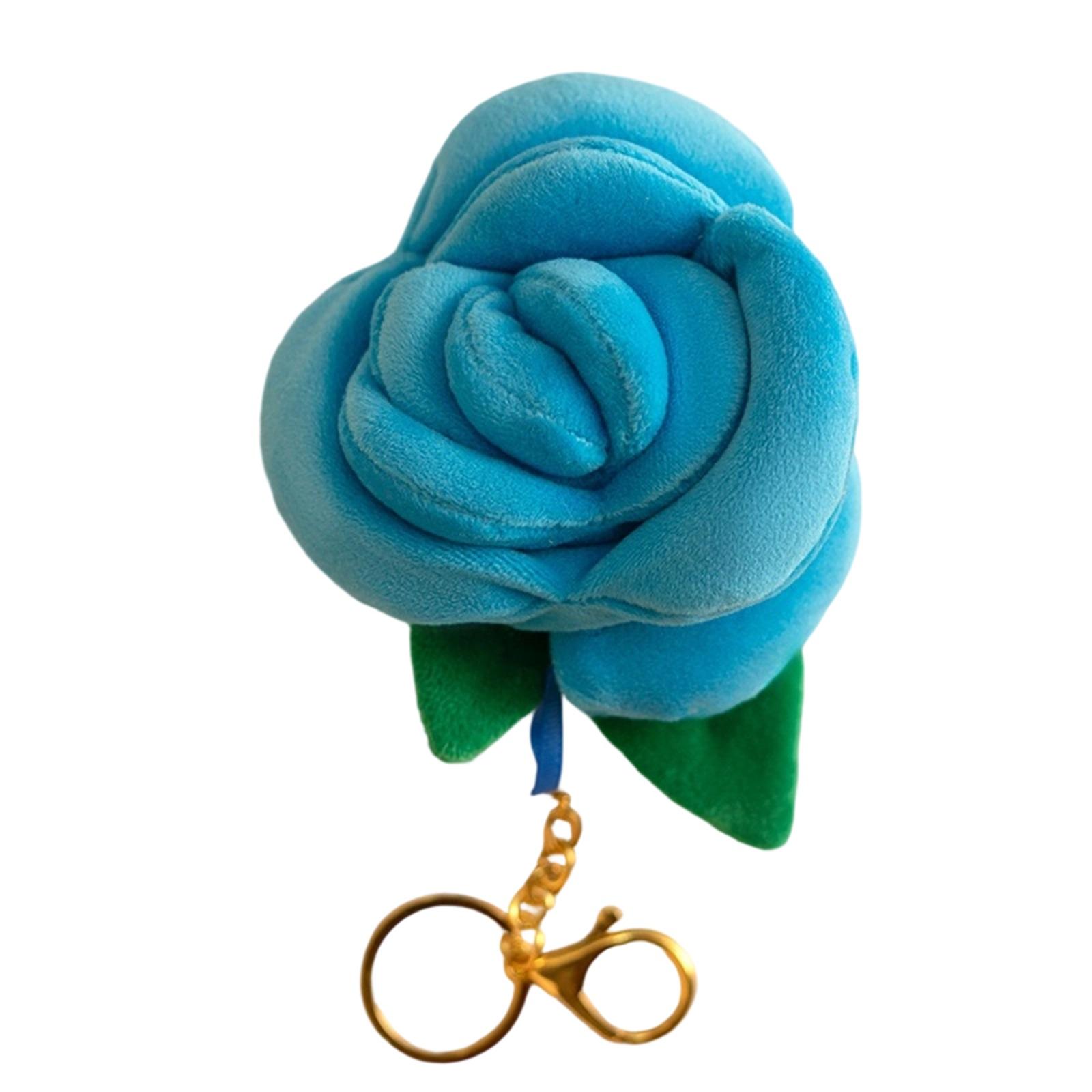 Rose Pendant Decoration For Valentine s Day, Cute Plush Simulation Rose Keychain, Valentine s Day Gift Bouquet One Size