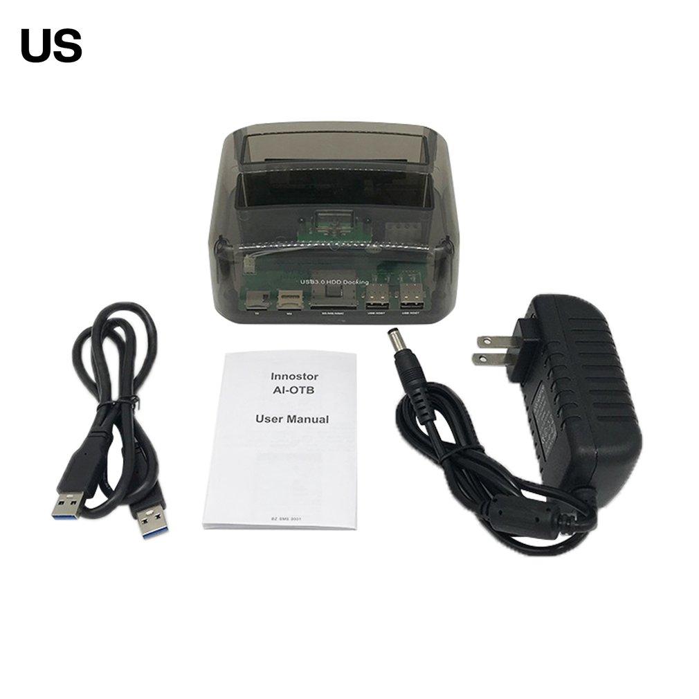 2.5inch/3.5inch USB 3.0 to SATA/IDE Hard Disk Base for HDD Enclosure M2 TF SD Slot Hard Drive Docking Station For TV Laptop