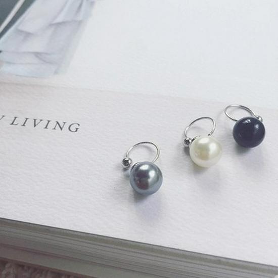 

E877 Korean Fashion Textured Pearl U-Shaped Ear Cuff (No Piercing Required)