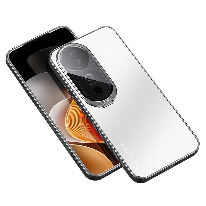 For vivo S19 5G Case with Lens Kickstand Shockproof PC+TPU Phone Cover