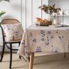 Tablecloth Bee Blue Flower Print Sketch Fresh Table Cloth Cotton and Linen Rectangle