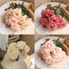 Geprägtes Rosenstrauß Seidenblume Für Hochzeitsdekoration Und Home Styling