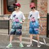 Children'S Basketball Jersey Set Boys And Girls Fake Two Quick-Drying Sports Training Jersey Printed Short-Sleeved Jersey Group Buying