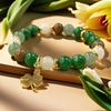 Versatile Trendy Green Beaded Bracelet - Natural Forest Style Women's Accessory