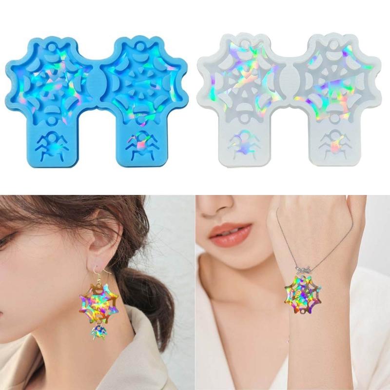 Silicone Resin Casting Molds Cobweb Shape Silicone Earring Mould Pendant Moulds